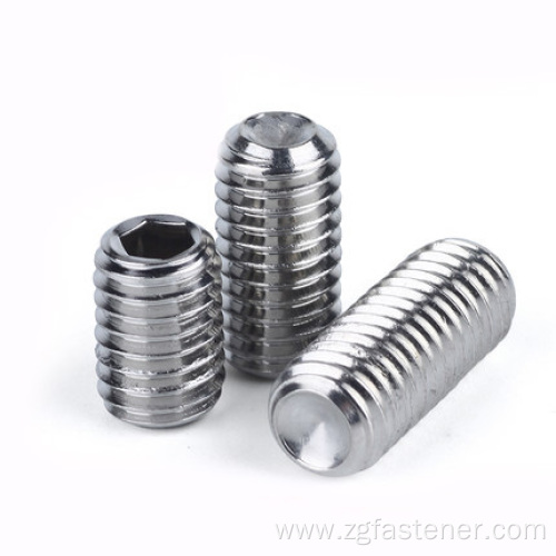 GB80 stainless Steel Hexagon Socket Set Screws With Cup Point